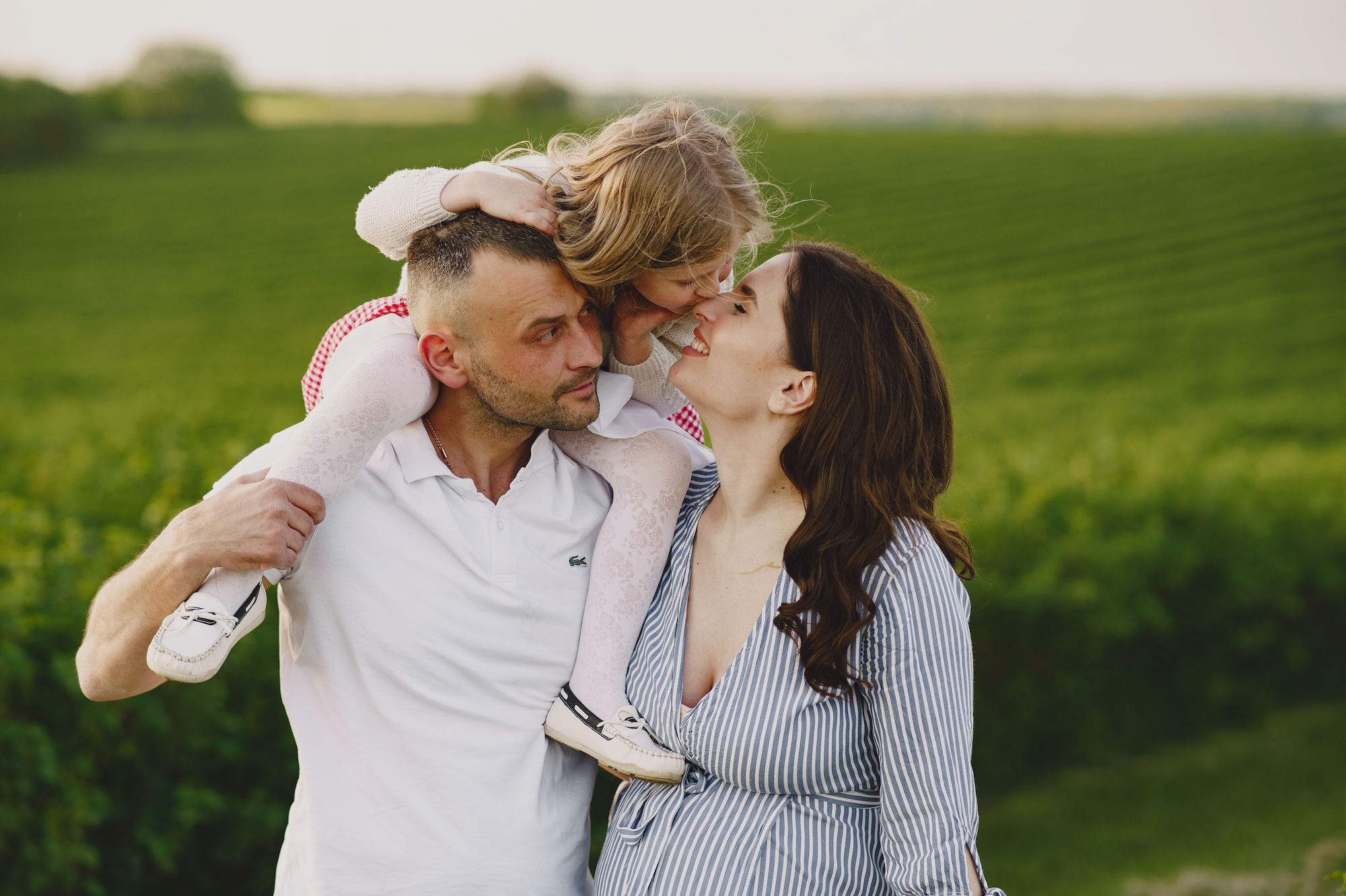 A family reunited at home